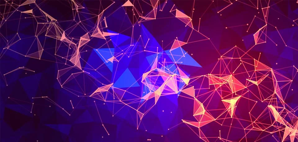 Vector futuristic technology background. Digital network concept. Big data .. Stock Illustration