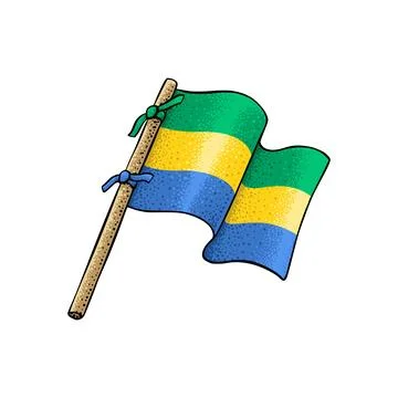 Vector of Gabon Flag Stock Illustration