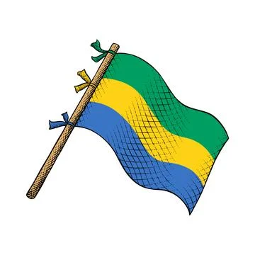 Vector of Gabon Flag Stock Illustration