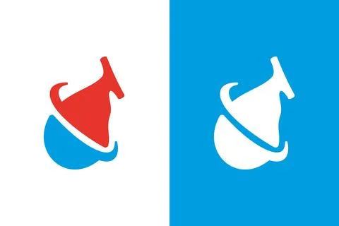 Vector gallbladder minimalistic logo. Gallbladder doctor logotype design Stock Illustration