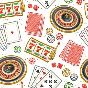 Vector Gamble seamless pattern Stock Illustration