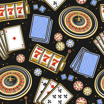 Vector Gamble seamless pattern Stock Illustration