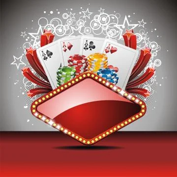 Vector gambling illustration with casino elements イラスト素材