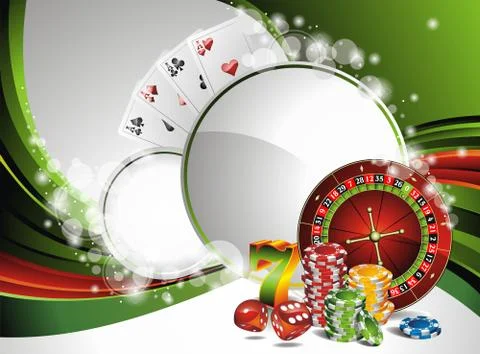 Vector gambling illustration with casino elements イラスト素材