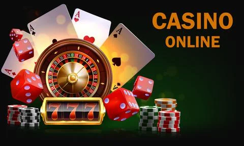 Vector gambling illustration. Casino Gambling Concept. Casino Gambling Banne Stock Illustration
