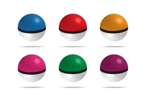 Vector game balls set for play in team Иллюстрация