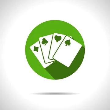 Vector game cards icon. Eps10 Stock Illustration