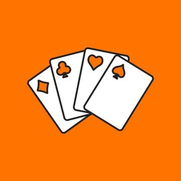 Vector game cards icon. Eps10 Stock Illustration