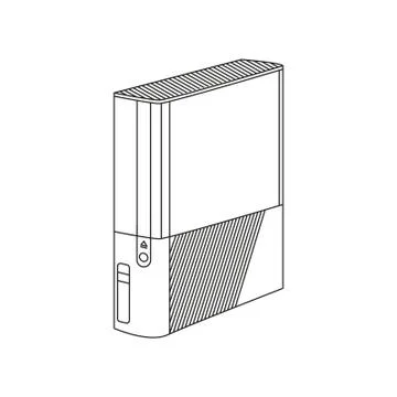 Vector game console, computer case Stock Illustration