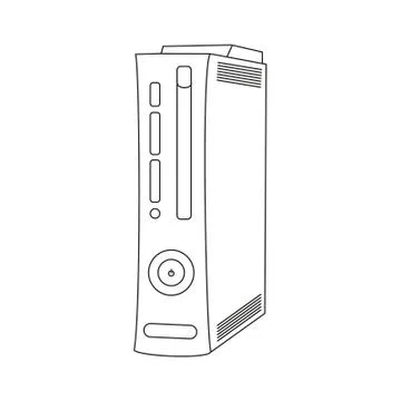 Vector game console, computer case Illustrazione stock