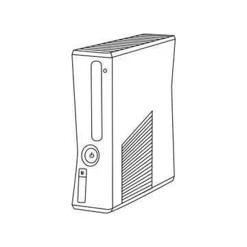 Vector game console, computer case Stock Illustration