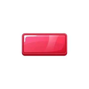 Vector game glossy pink button, square frame for user ui menu interface, options Stock Illustration