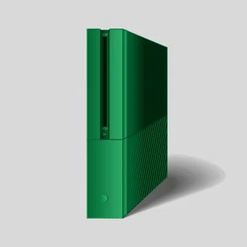 Vector game green console in eps, computer case Stock Illustration