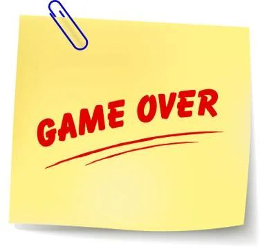 Vector game over message Stock Illustration