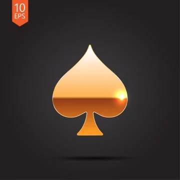 Vector game spade icon. Eps10 Stock Illustration