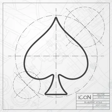 Vector game spade icon Stock Illustration