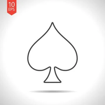 Vector game spade icon Stock Illustration