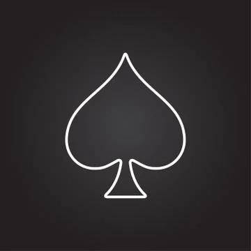 Vector game spade icon Stock Illustration