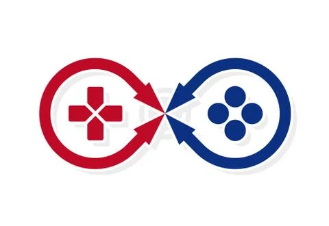 Vector gamepad logo. Joystick symbol or icon Stock Illustration