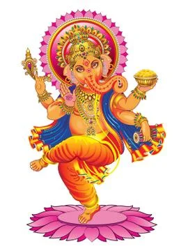 Vector Ganesha on a white background Stock Illustration