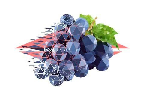 Vector gapes in low poly style Stock Illustration