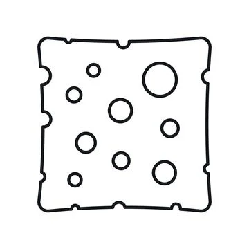 Vector Gauda cheese in line style isolated Illustrazione stock