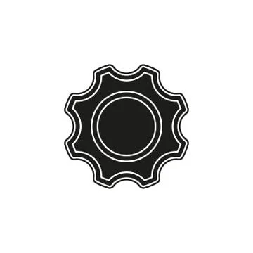 Vector gear - cog icon - settings symbol, industrial element isolated Stock Illustration