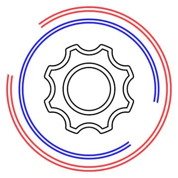 Vector gear - cog icon - settings symbol Stock Illustration