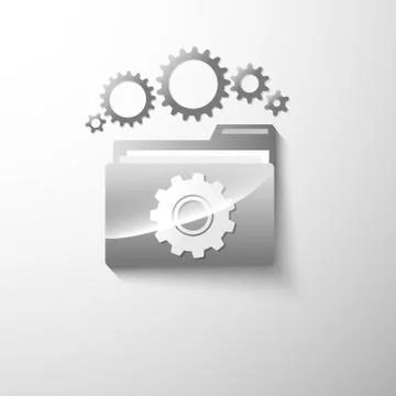 Vector gear folder Stock Illustration