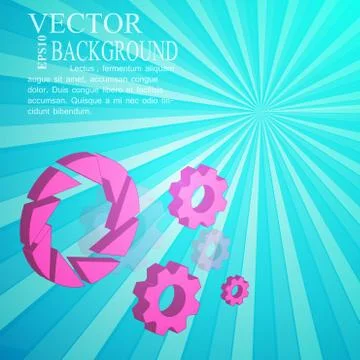 Vector gear symbol elements Stock-Illustration