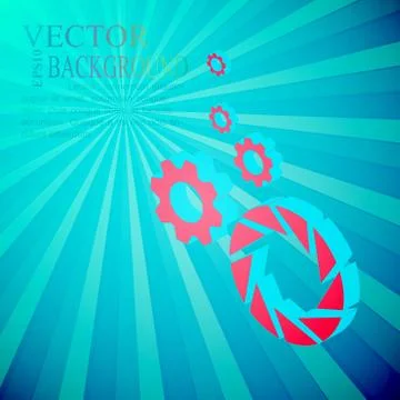 Vector gear symbol elements 스톡 일러스트