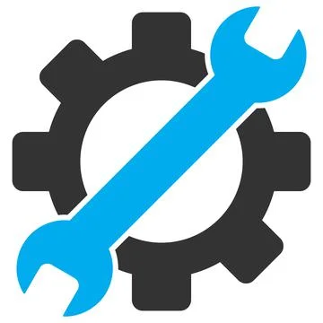 Vector Gear Tools Flat Icon Illustration Stock Illustration