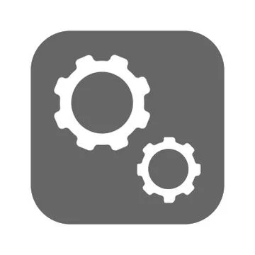 Vector Gears Black Icon Stock Illustration