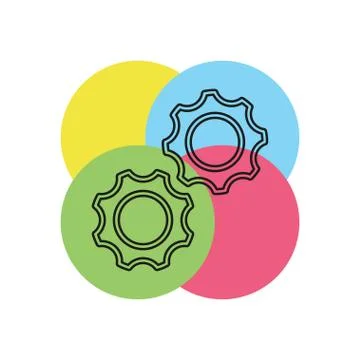 Vector gears - cogs icon - settings symbol Stock Illustration