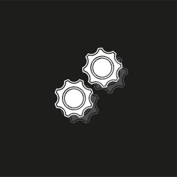 Vector gears - cogs icon - settings symbol, industrial element isolated Stock Illustration