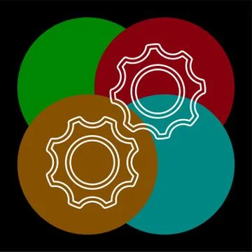 Vector gears - cogs icon - settings symbol Stock Illustration