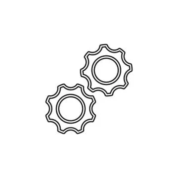 Vector gears - cogs icon - settings symbol Stock Illustration