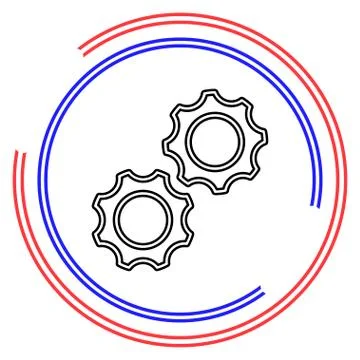 Vector gears - cogs icon - settings symbol Stock Illustration