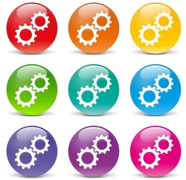 Vector gears icons Stock Illustration