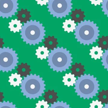 Vector gears seamless pattern background Stock Illustration