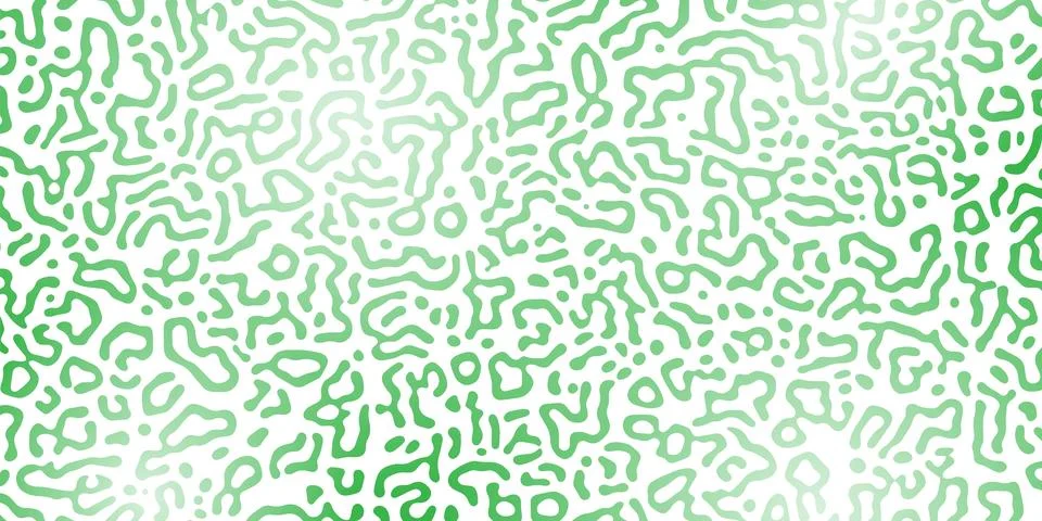 Vector Generative algorithm psychedelic green background. Reaction-diffusion  Stock Illustration