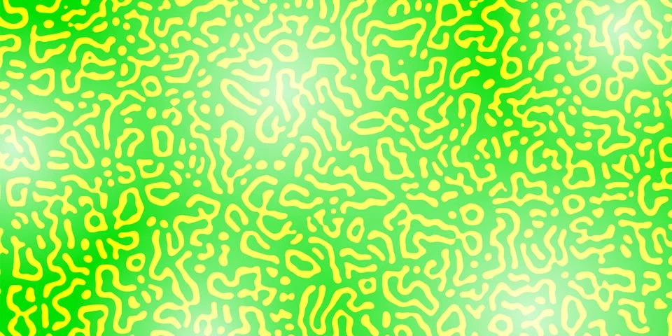 Vector Generative algorithm psychedelic green background. Reaction-diffusio.. Stock Illustration