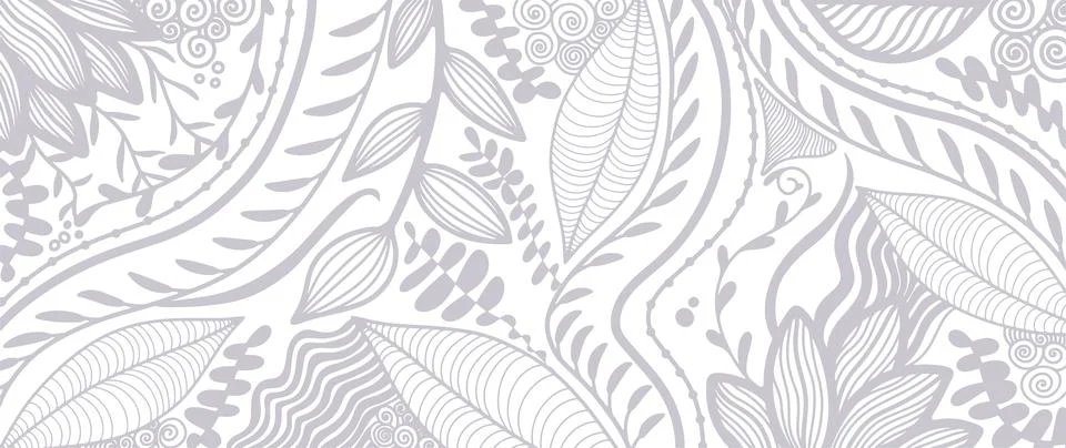 Vector gentle abstract hand drawn drawing. Stock Illustration