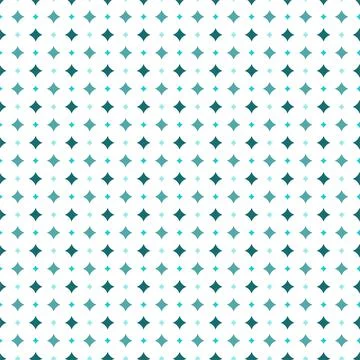 Vector geomemric seamless pattern. Green diamonds and white ovals. Stock Illustration