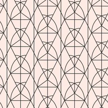 Vector geometric Art deco elegant seamless pattern Illustrazione stock