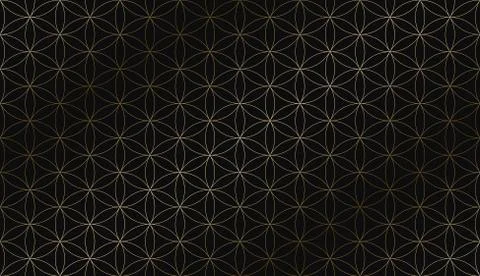 Vector geometric art deco stylish pattern - seamless luxury gold gradient design Illustrazione stock