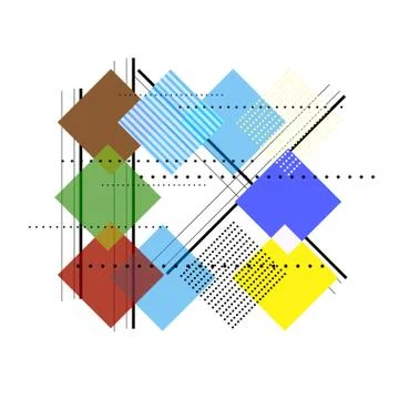 Vector geometric art template abstract background Stock Illustration