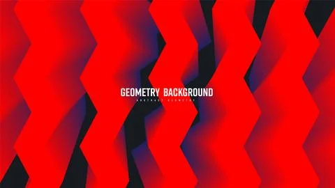 Vector geometric background, gradient vertical zigzag lines, shape blend 3d.. Stock Illustration