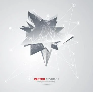 Vector geometric background with triangles Stock Illustration