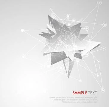 Vector geometric background with triangles Stock Illustration